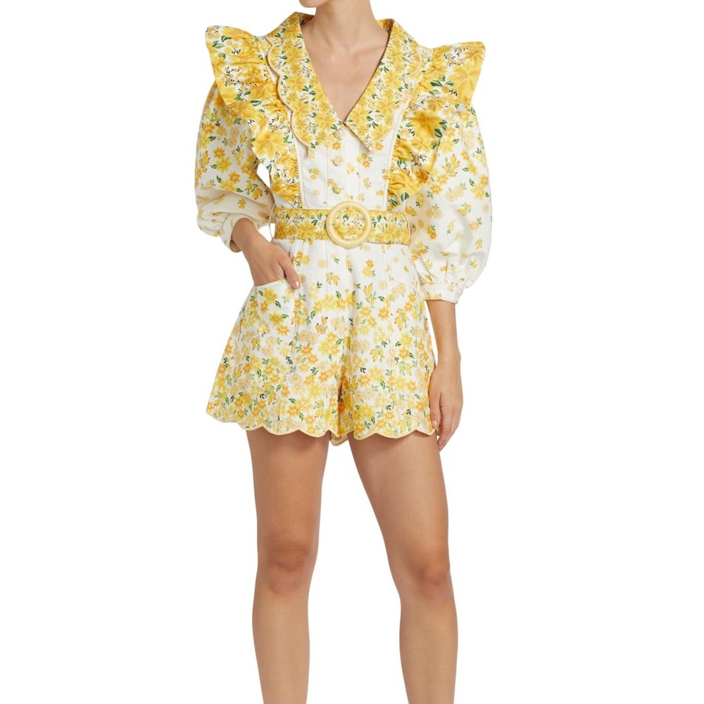 FARM Rio Yellow Floral Jumpsuit “Azalea”